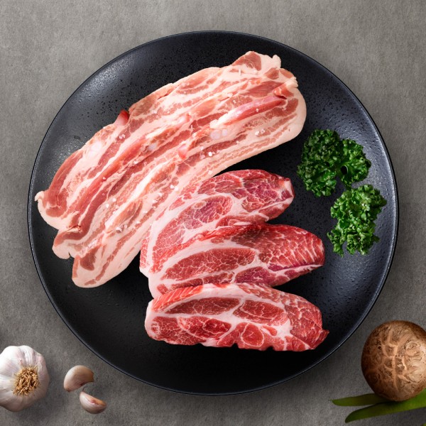 생생포크 삼겹구이+목심구이 600g