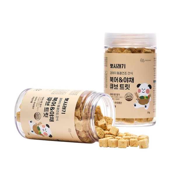 강아지 동결건조 간식 북어&야채 큐브 트릿 30g